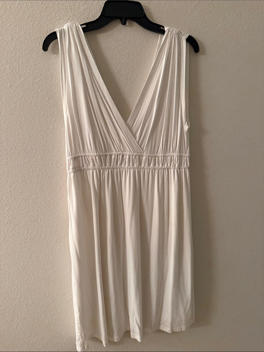 LOFT Ivory Sleeveless V-Neck Chemise